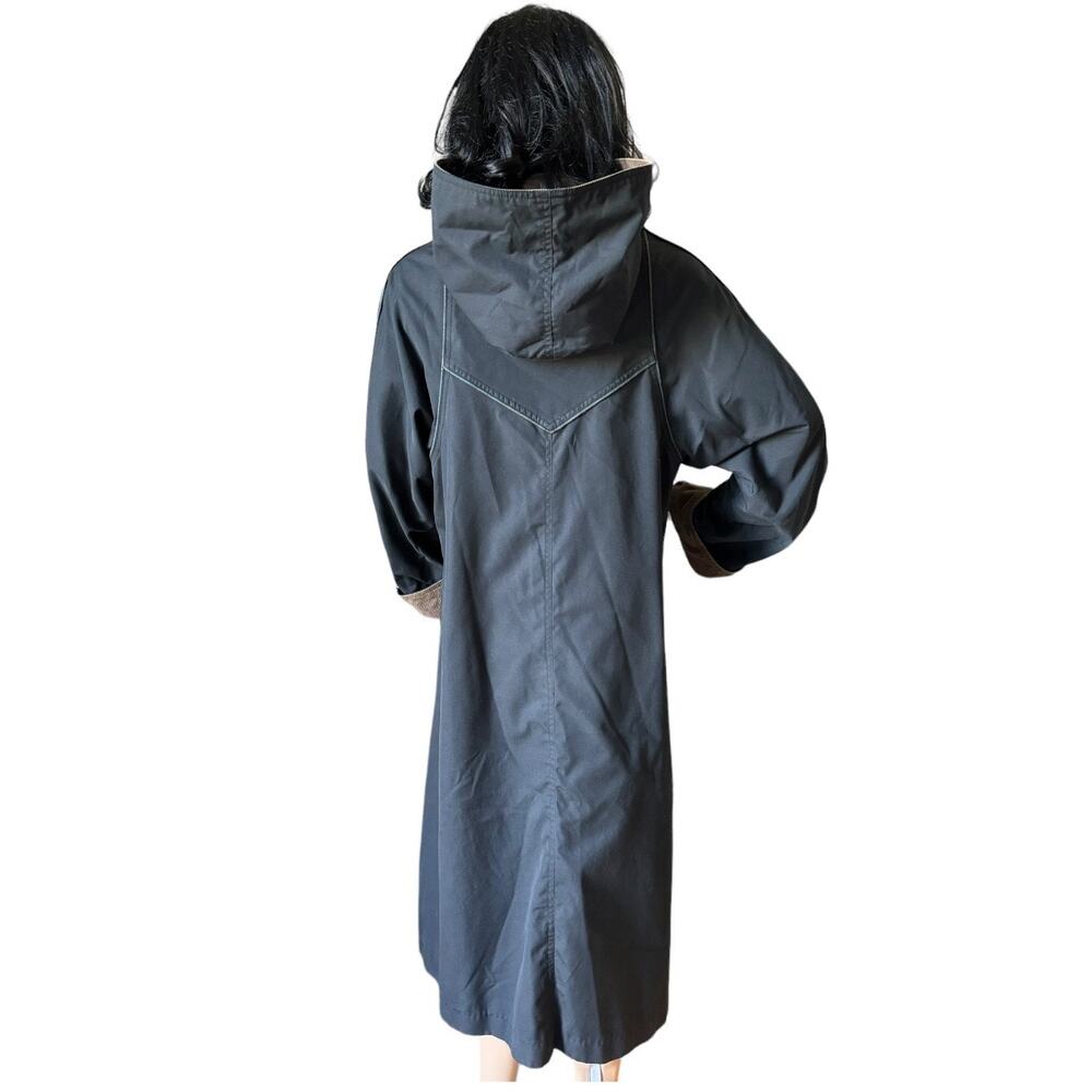 Vintage The Membership Reversable Corduroy brown/ black hooded Coat size large - Picture 7 of 16